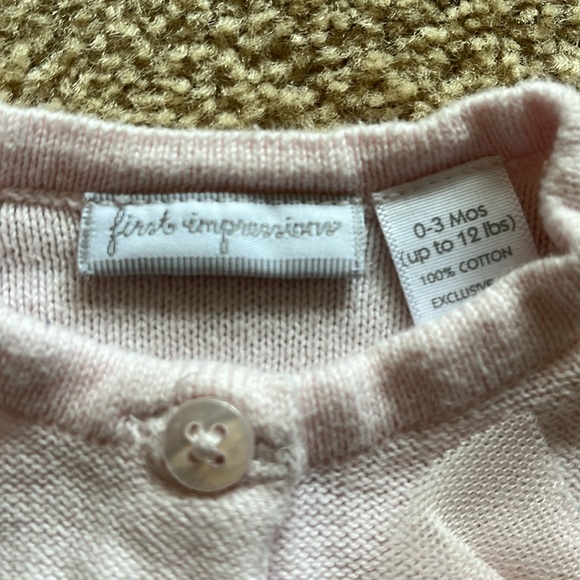 0-3M First Impressions knit sweater - Picture 3 of 3